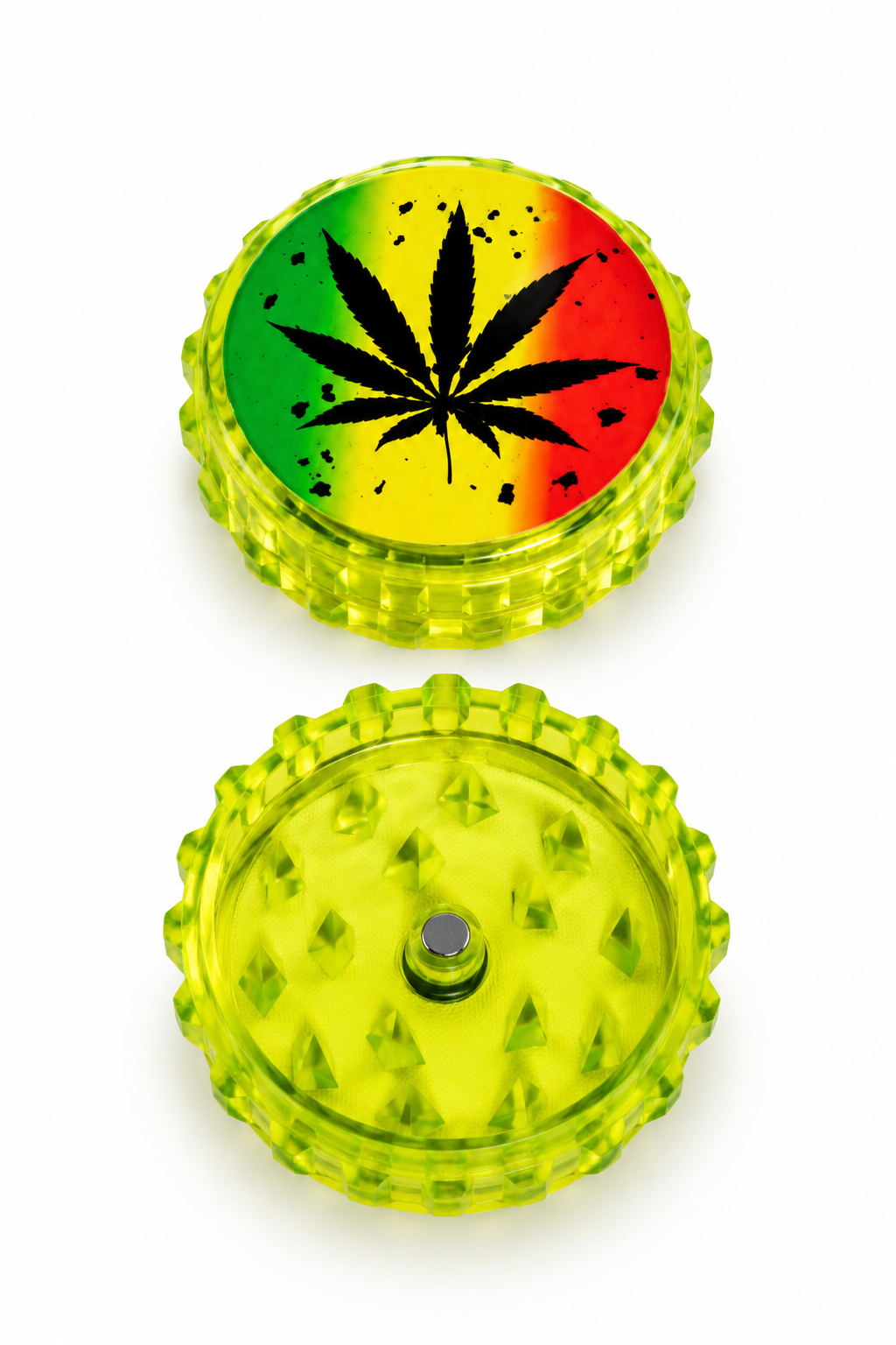 Rasta Leaf Acrylic Grinder – 1.5"