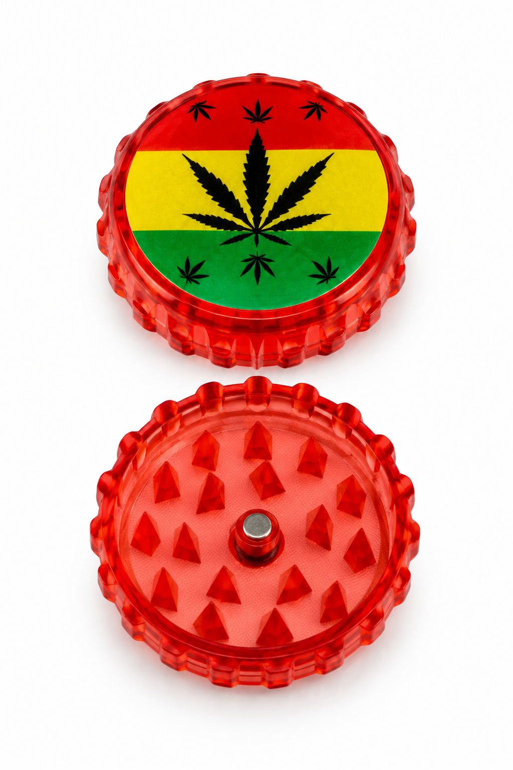 Rasta Leaf Acrylic Grinder – 1.5"