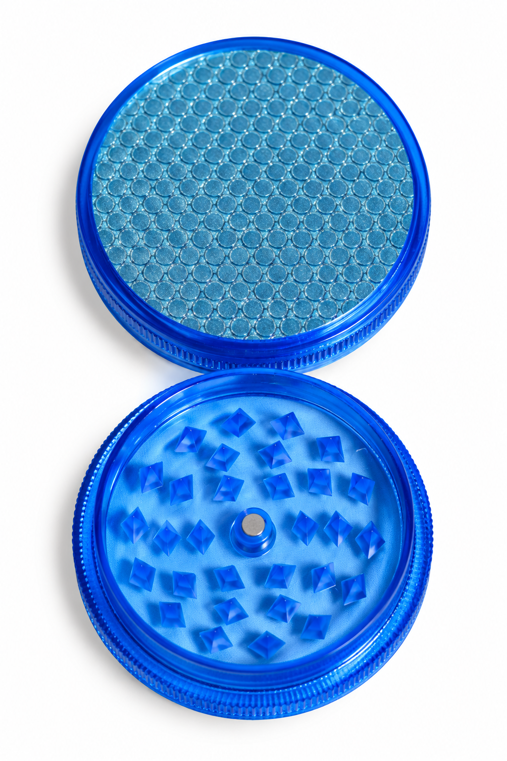 Plastic 2-Piece Grinder with Diamond Teeth – 2.5"