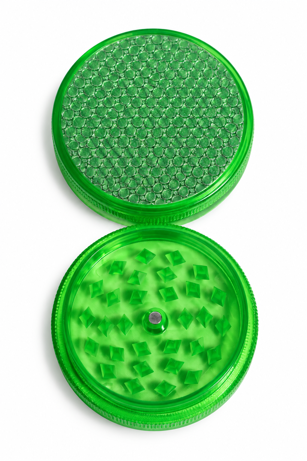Plastic 2-Piece Grinder with Diamond Teeth – 2.5"