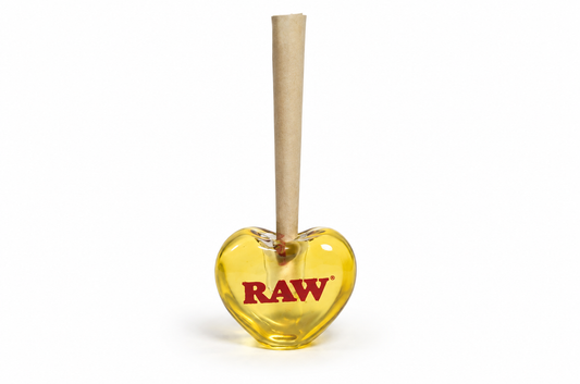 RAW Glass Heart Cone Holder
