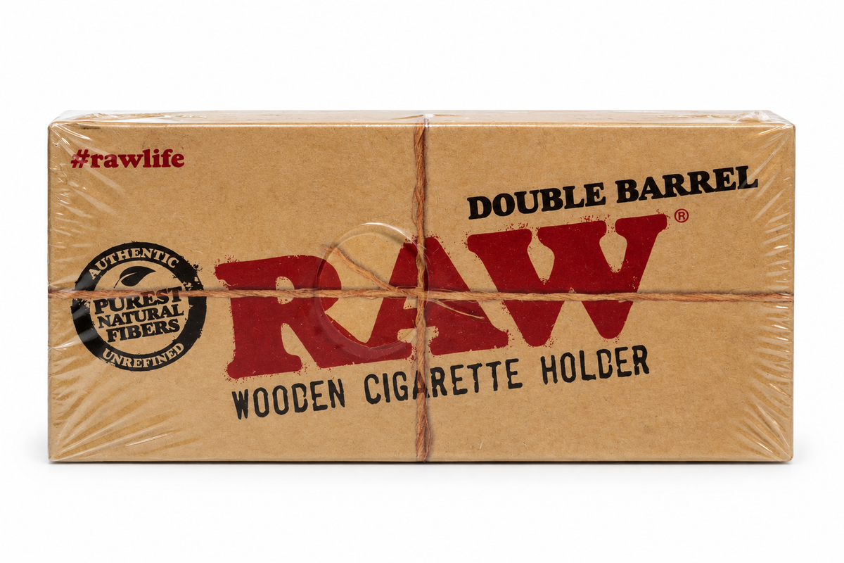 RAW Double Barrel Wooden Cigarette Holder