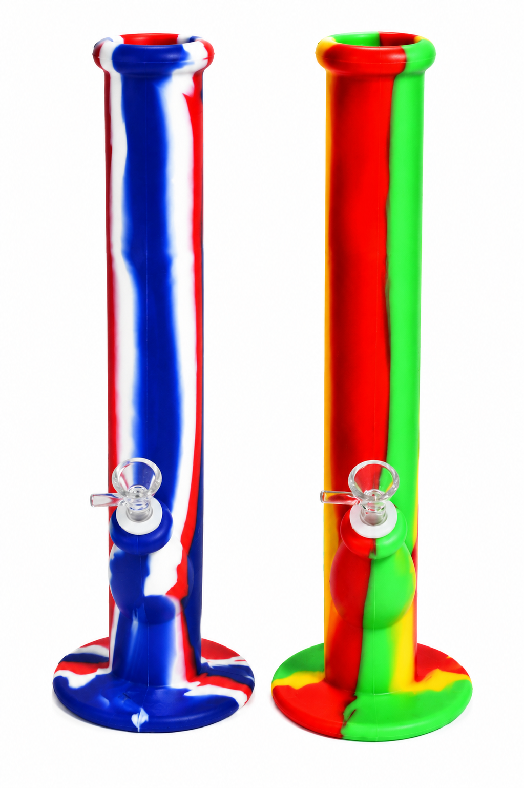 13" Silicone Straight Tube Waterpipe Multicolor