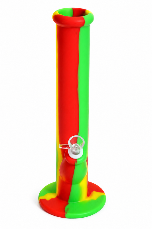 13" Silicone Straight Tube Waterpipe Multicolor