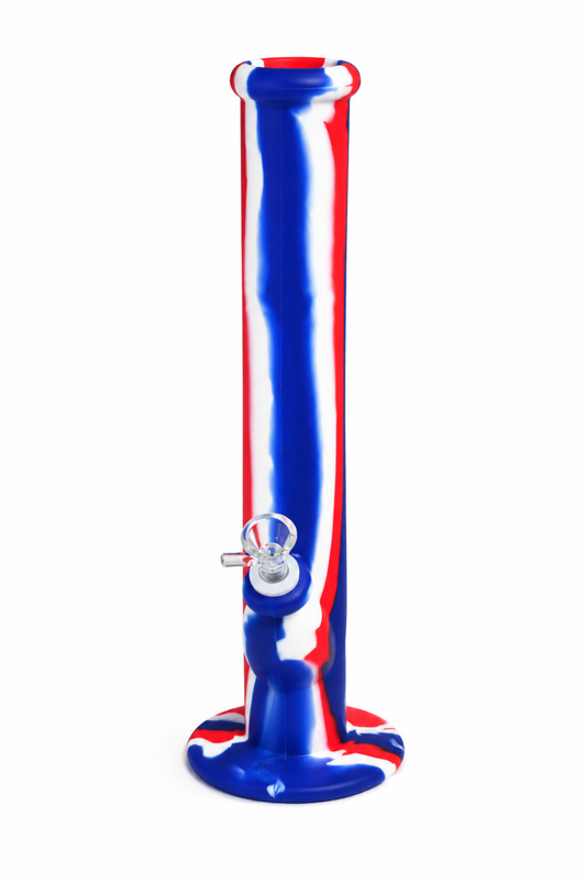 13" Silicone Straight Tube Waterpipe Multicolor