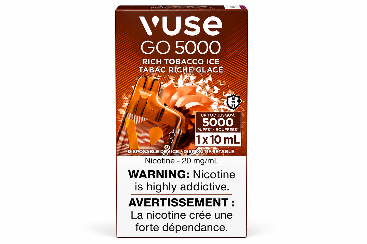 Vuse GO 5000 Disposable Vape – Rich Tobacco Ice