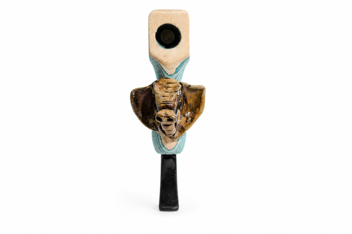 Carved Wooden Pipe – 4"