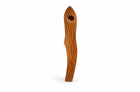 Carved Wooden Pipe – 4"